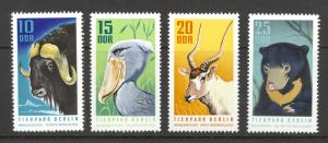 German Democratic Republic Sc# 1243-1246 MNH 1970 Animals at Berlin Zoo