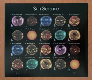 Scott 5598-5607 SUN SCIENCE￼ Pane of 20 US Forever Stamps MNH 2021 