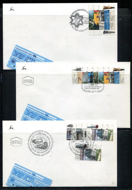 Israel Railway Line 1992 Cutout on FDC Rare. x30808