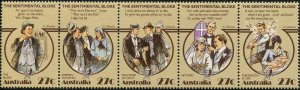 Australia 1983 SG890a The Sentimental Bloke poem strip of 5 MNH