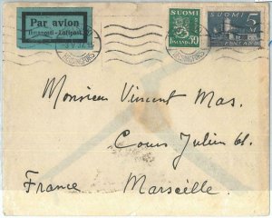 71737 - FINLAND - Postal History -  Airmail COVER to FRANCE  1937