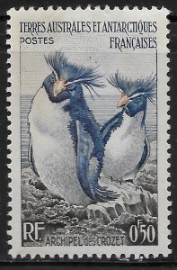 French Southern & Antarctic Territory #2 50c Rockhopper Penguins ~ MHR