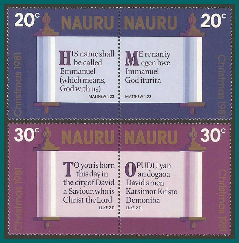 Nauru 1981 Christmas, MNH  236-239,SG248-SG241