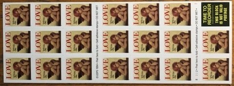 Scott 3030a 32c Love Cherub Mint Booklet of 20