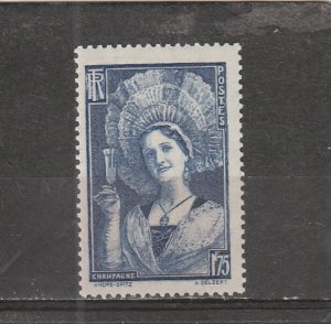 France Scott#  350  MNH  (1938 Costume of Champagne Region)