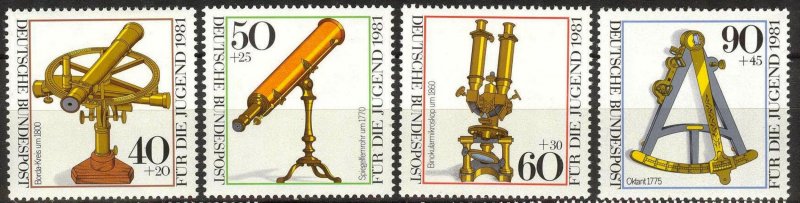 Germany 1981 Optical Instruments set of 4 MNH