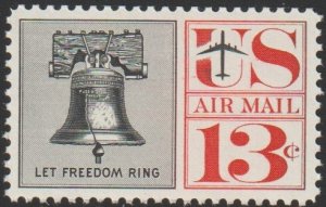 SC# C62 - (13c) - Liberty Bell, black & red - MNH single