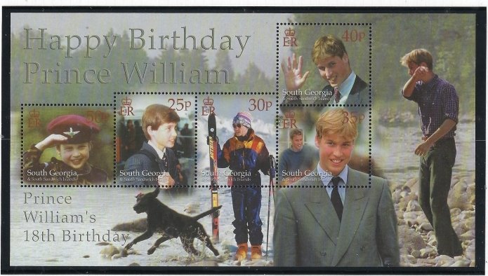 South Georgia 261 MNH 2000 Prince William 18th Birthday (fe8363)