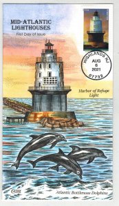 2021 SCARCE COLLINS HANDPAINTED MID ATLANTIC LIGHTHOUSES HARBOR OF REFUGE LIGHT