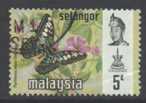 Malaya Selangor Scott 130 - SG148, 1971 Butterflies 5c used