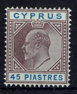 CYPRUS SG59 1903 45pi DULL PURPLE & ULTRAMARINE L.MTD MINT (d)