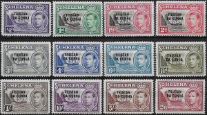 1952 Tristan da Cunha George VI 12v. MNH SG n. 1/12