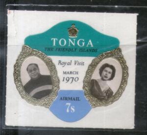 Tonga 1970 7s Royal King & Queen Odd Shaped Sc C68 MNH # 565