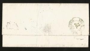 J) 1857 SPAIN, BLUE CANCEL, COMPLETE LETTER, CIRCULATED COVER, FROM BARCELONA TO