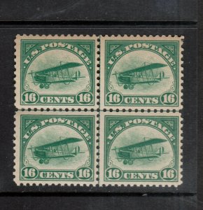 USA #C2 Very Fine Never Hinged Center Line Block