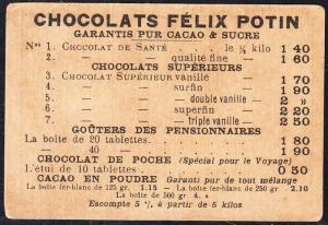 Chocolat Felix Potin Le Petit Collectionneur