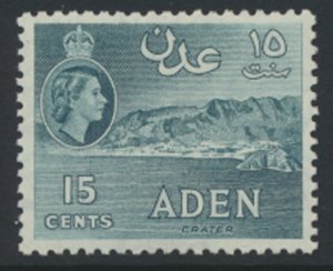 Aden  SG 53  SC# 50a  MLH  Perf 12  greenish grey    see scans & details 