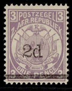 SOUTH AFRICA - Transvaal QV SG194, 2d on 3d mauve, M MINT.