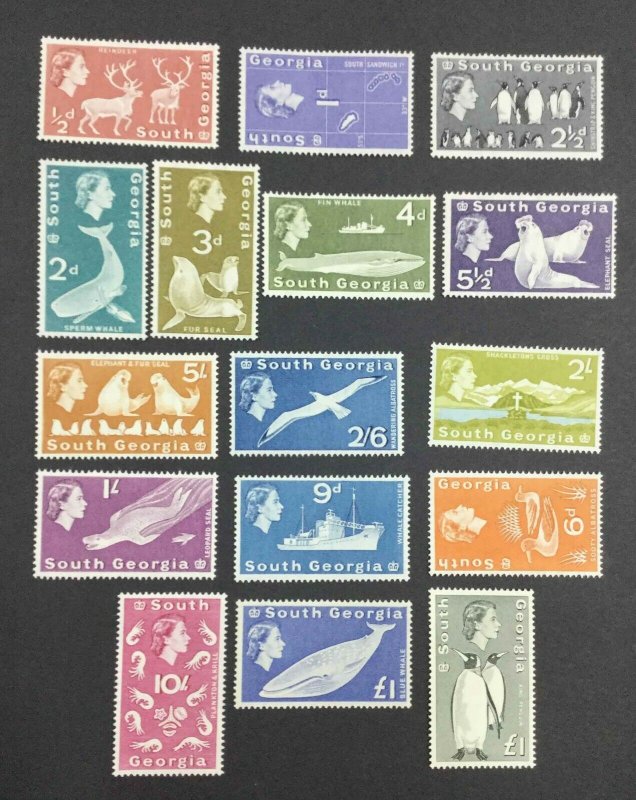 MOMEN: SOUTH GEORGIA SG #1-16 1963 MINT OG NH £200 LOT #62872