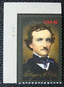 US #4377 MNH PN Single, Edgar Allan Poe SCV $.85 