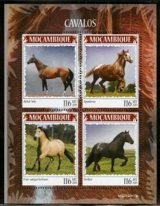 MOZAMBIQUE  2019  HORSES   SHEET MINT NEVER HINGED