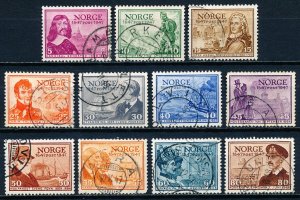 Norway #279-289  Set of 11 Used