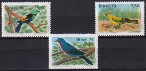 Brazil 1978 Birds Mi.1651 /3 MNH