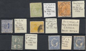 Australia States QV Collection Of 7 Values MH/VFU JK5257