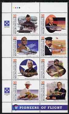 Micronesia 1995 Pioneers of Flight (7th series) perf set ...
