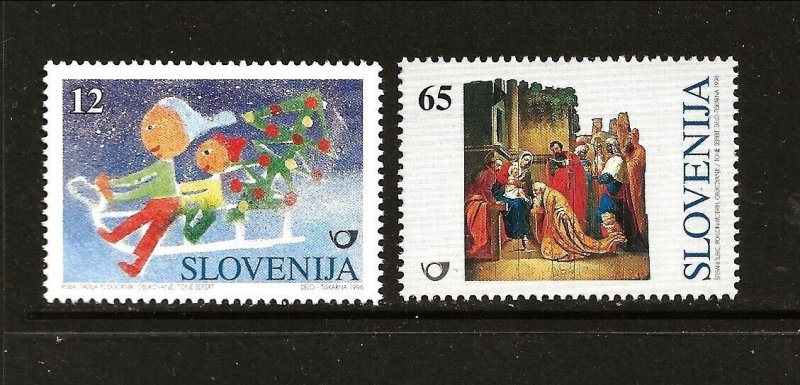 Slovenia Sc 279-80 NH of 1996 - Christmas 