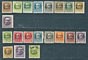 Germany Bavaria Yr 1919 Scott Mix Lot #193-205 CLH/MLH,#209-10.#223,#226,#228-29