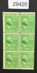 US STAMPS  #804b MINT OG NH 3mm BOOKLET LOT #29420