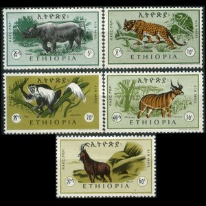 ETHIOPIA 1966 - Scott# C102-6 Animals Set of 5 LH