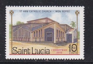 St. Lucia # 867, Christmas - Church, Mint Hinged