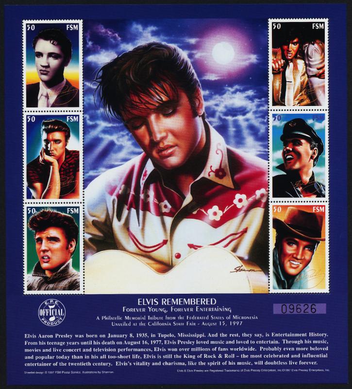 Micronesia 268 MNH Elvis Presley Remembered, Music