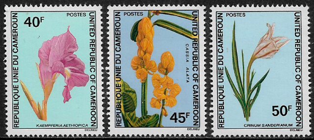 Cameroun #551-3 MNH Set - Flowers