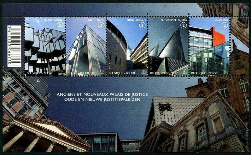 HERRICKSTAMP BELGIUM Sc.# 2526 Palaces of Justice Stamp S/S