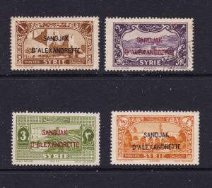 Alexandretta x 4 Syria overprints