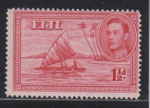 Fiji,  1 1/2d Man in Canoe (SC# 132) MH