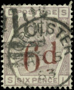 Great Britain Scott #95 Used  Circular Date Cancel  4 Clear Margins