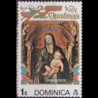 DOMINICA 1974 - Scott# 412 Christmas 1c NH