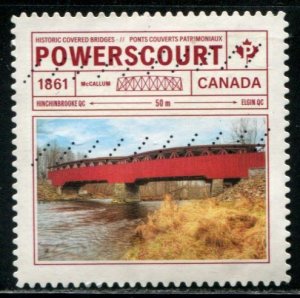 3182 Canada (90c) Covered Bridge - Powerscourt SA,  used