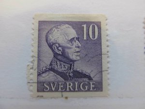 Sweden Suede Sweden 1940-42 10o Perf 12 1⁄2 Fine Green Used A13P13F153-