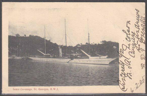 GRENADA 1905 Picture postcard - EVII ½d St Georges cds to South Africa.....54757