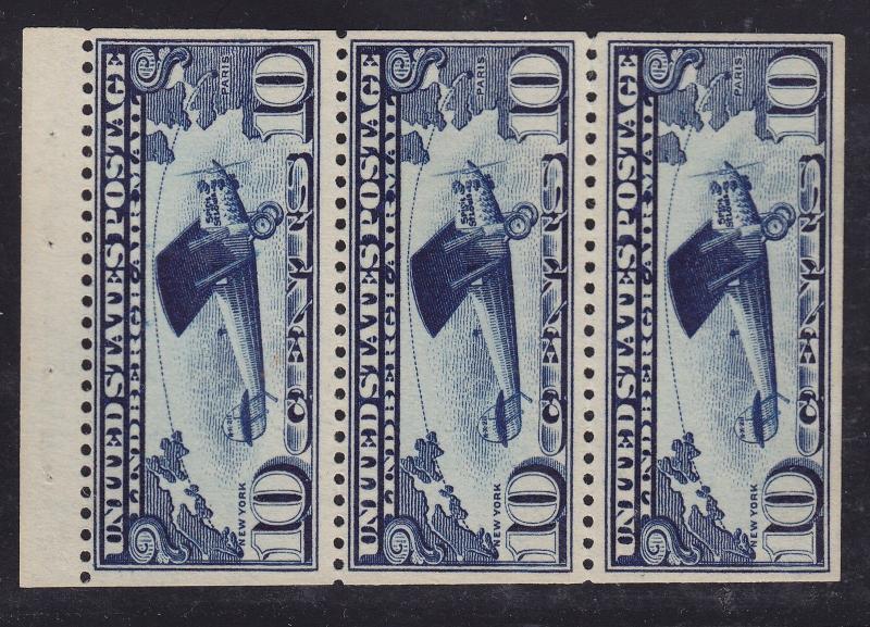 C10A VF-XF booklet pane never hinged with nice color cv $ 120 ! see pic !