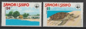 SAMOA 1978 WWF SG 306/7 MNH