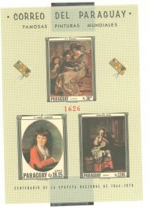 Paraguay #1037-1039v Mint (NH) Souvenir Sheet