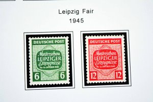 COLOR PRINTED OCCUPIED GERMANY 1945-1949 STAMP ALBUM PAGES (50 illustr. pages)