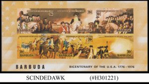 BARBUDA - 1976 BICENTENARY OF AMERICAN REVOLUTION - MIN. SHEET MINT NH IMPERF