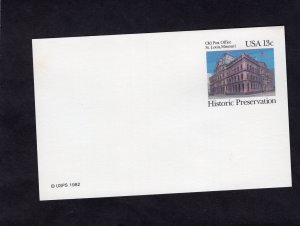 UX97 Old St. Louis Post Office, MNH postal card